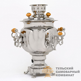 Самовар «Овал» электрический с защитой ТЭНа, 3 литра, никель. Обзор в 360˚