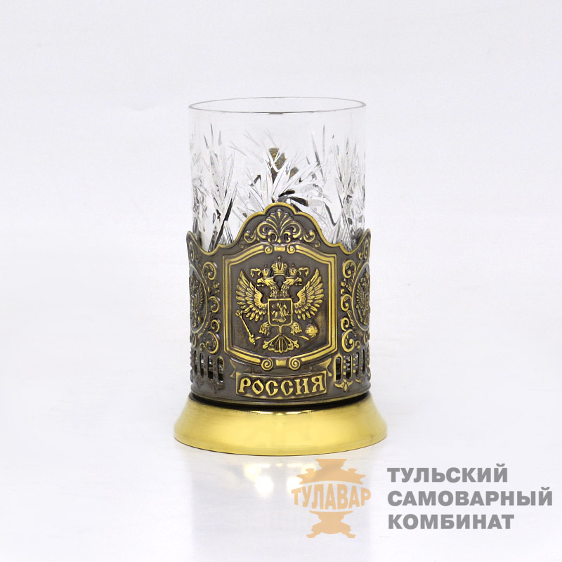 «Герб России» подстаканник, латунь