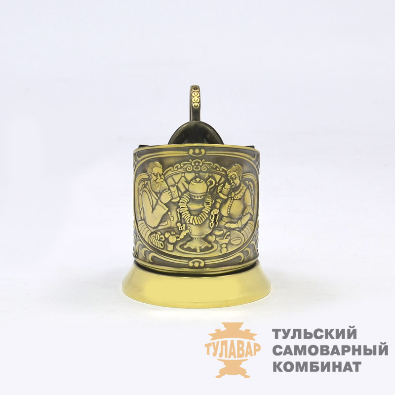 «Русское чаепитие» подстаканник, латунь